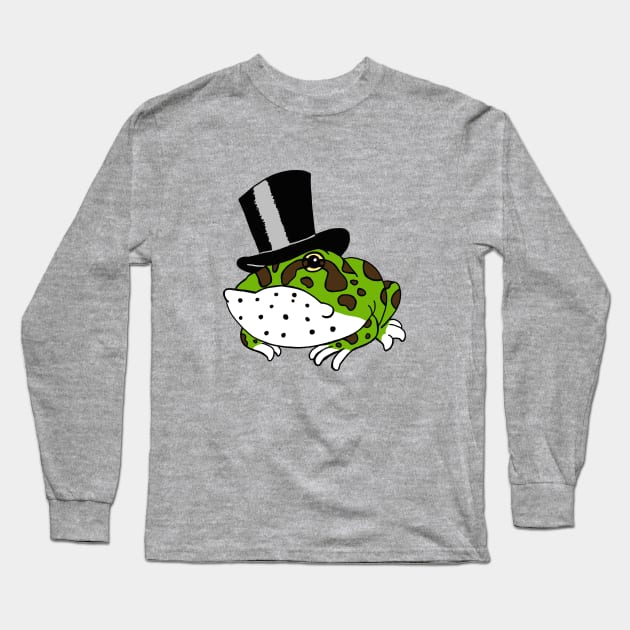 Tophat Pacman Frog Long Sleeve T-Shirt by SNK Kreatures